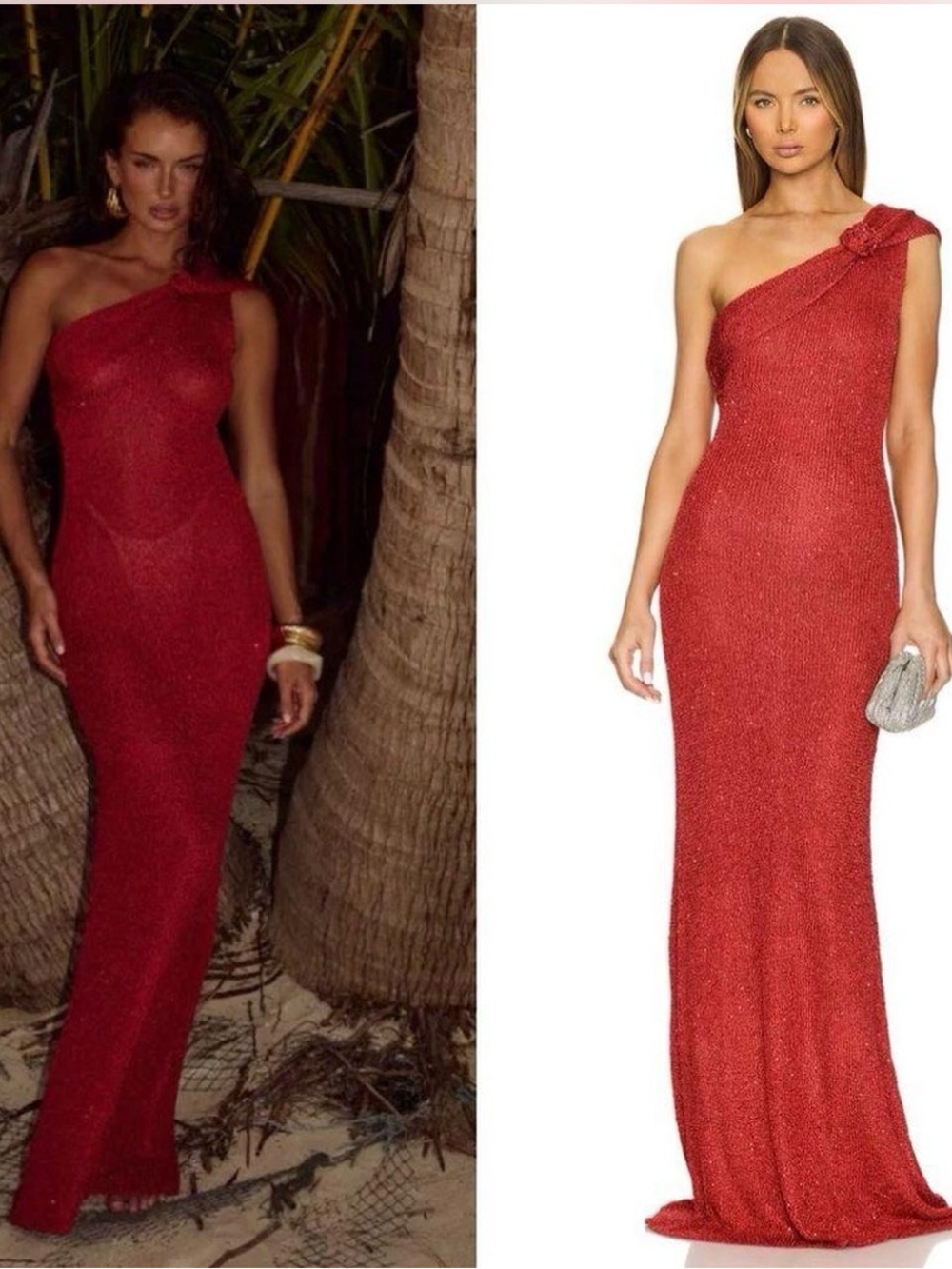 Runaway The Label Silvia Maxi Dress in Red Size Medium NWT Resortwear Evening